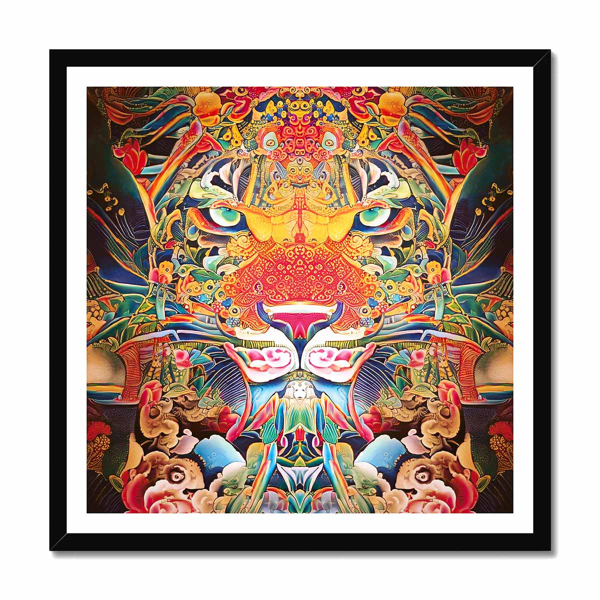 'Ayahuascero Jaguar' Framed Print