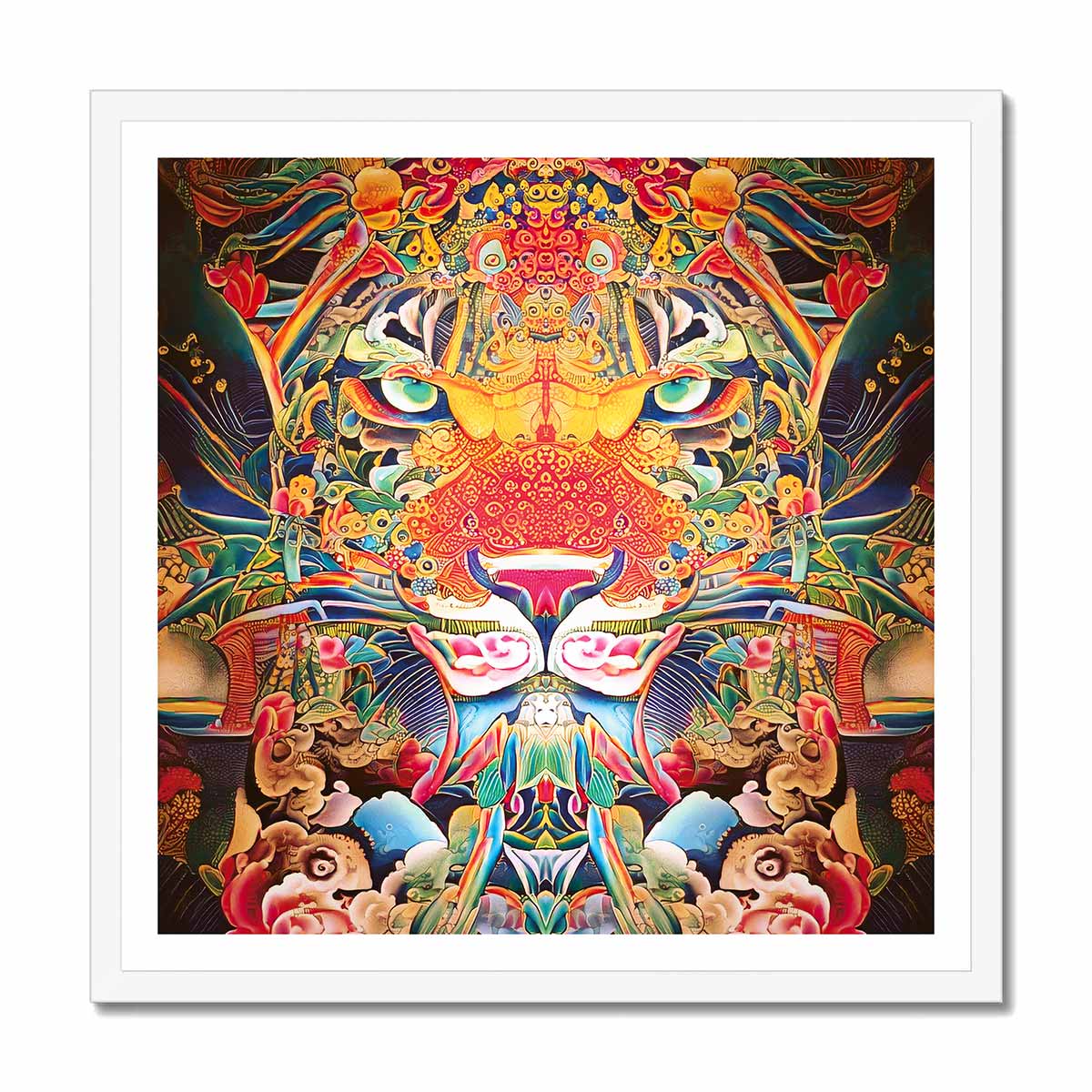 'Ayahuascero Jaguar' Framed Print