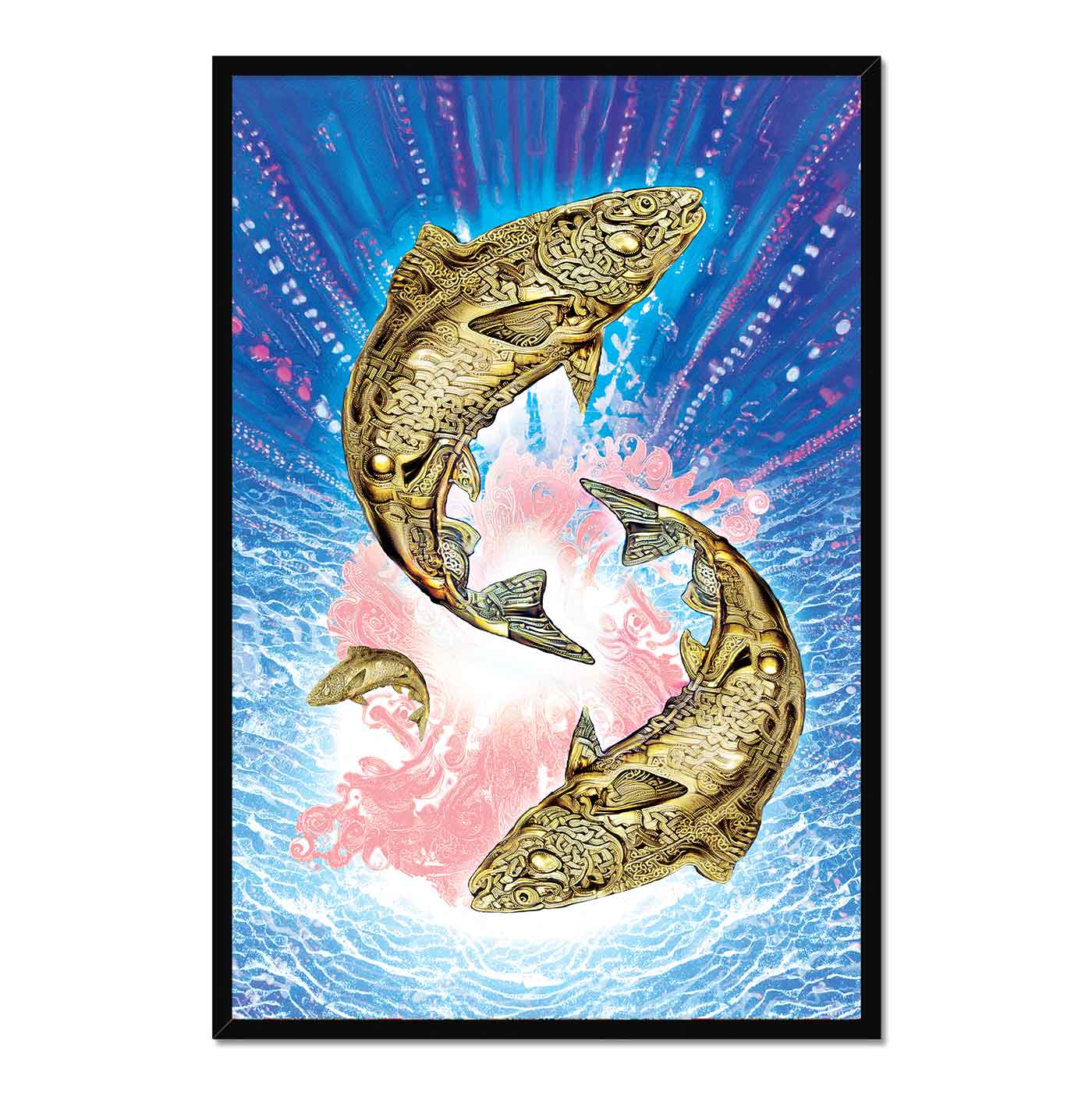 'Celtic Salmon' Framed Print