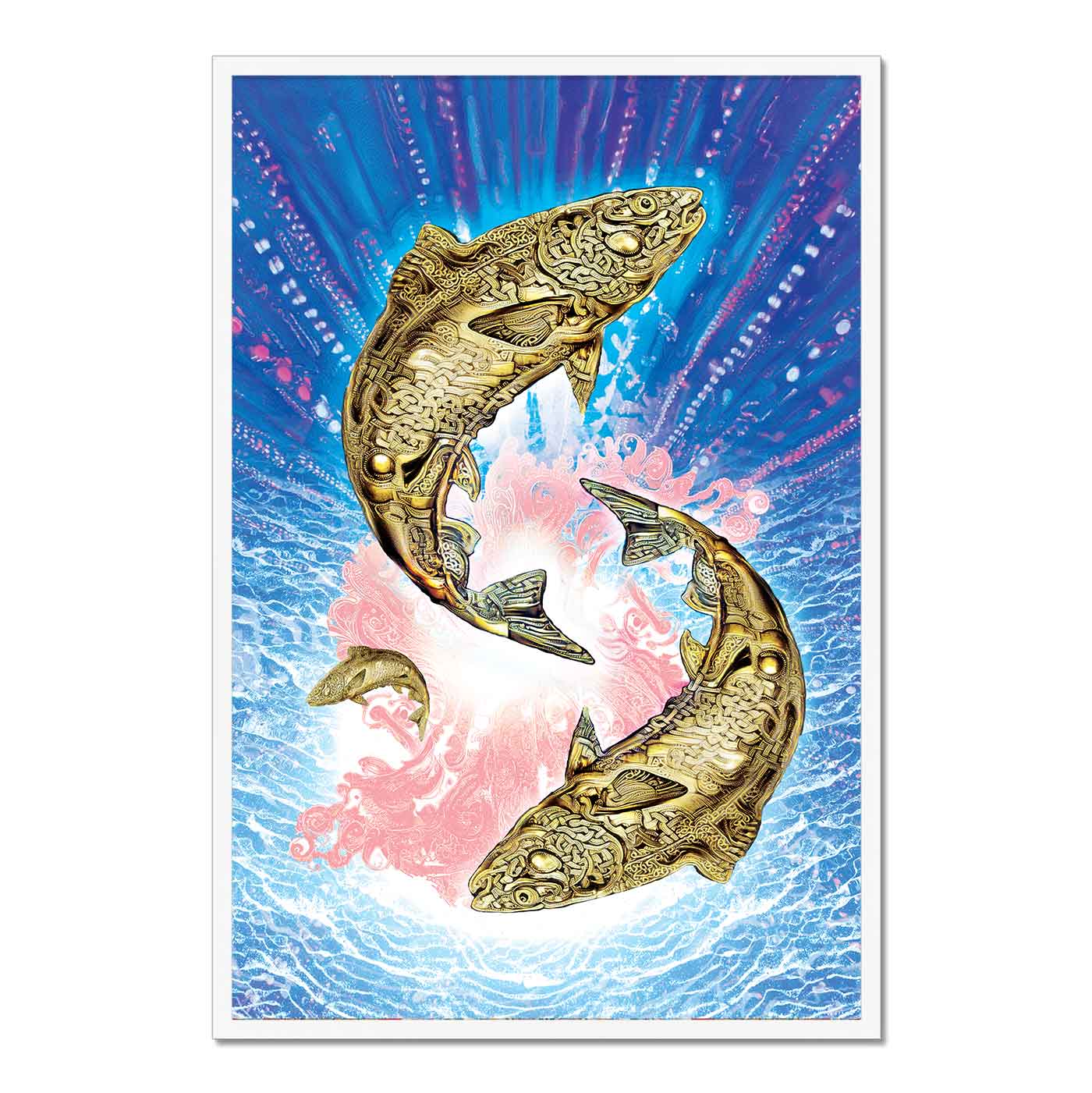 'Celtic Salmon' Framed Print