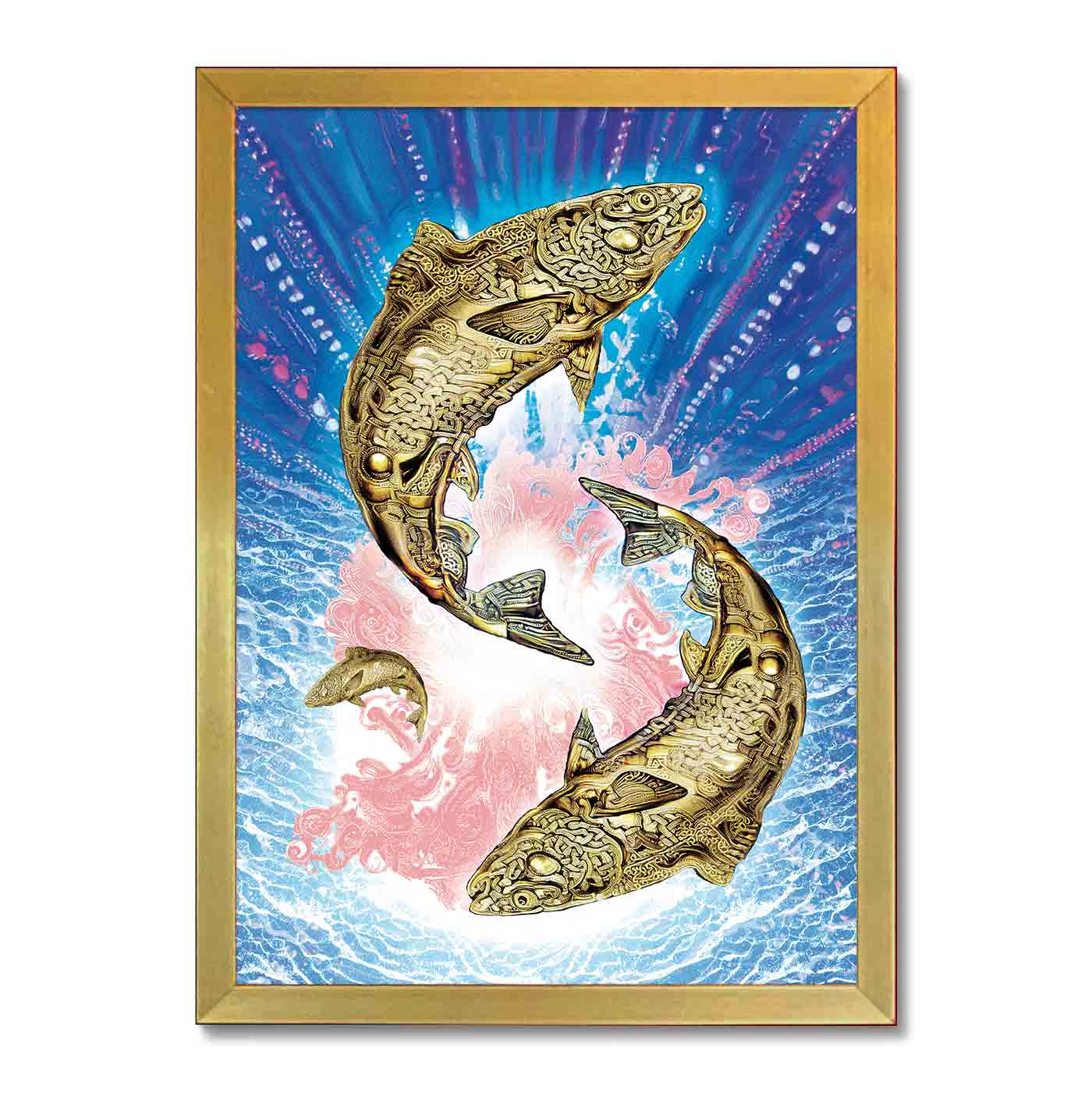 'Celtic Salmon' Framed Print